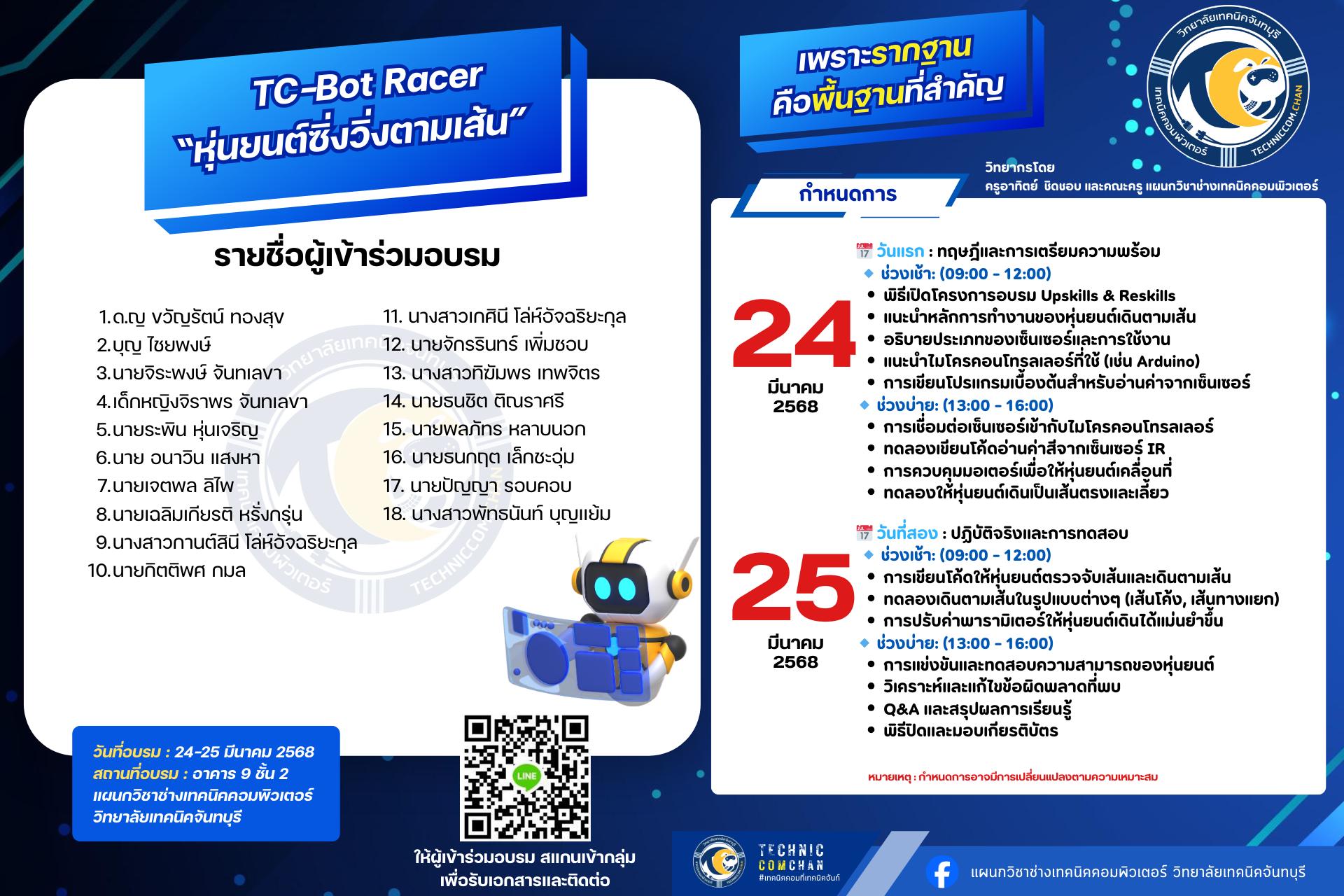 🚦TC-Bot Racer🚦 “หุ่นยนต์ซิ่งวิ่งตามเส้น”