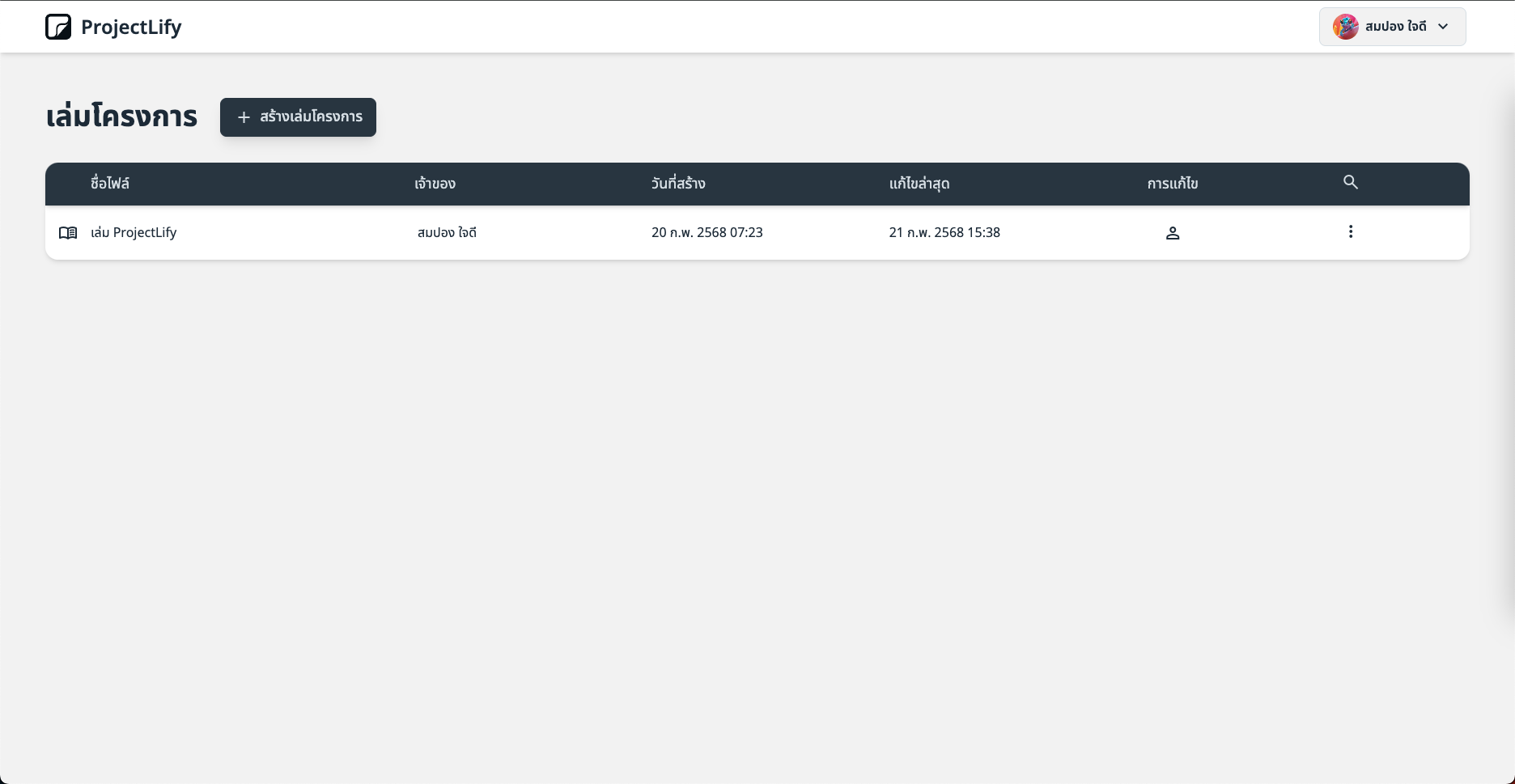 ภาพด้านข้าง เว็บไซต์ช่วยทําเล่มโครงการ ProjectLify  